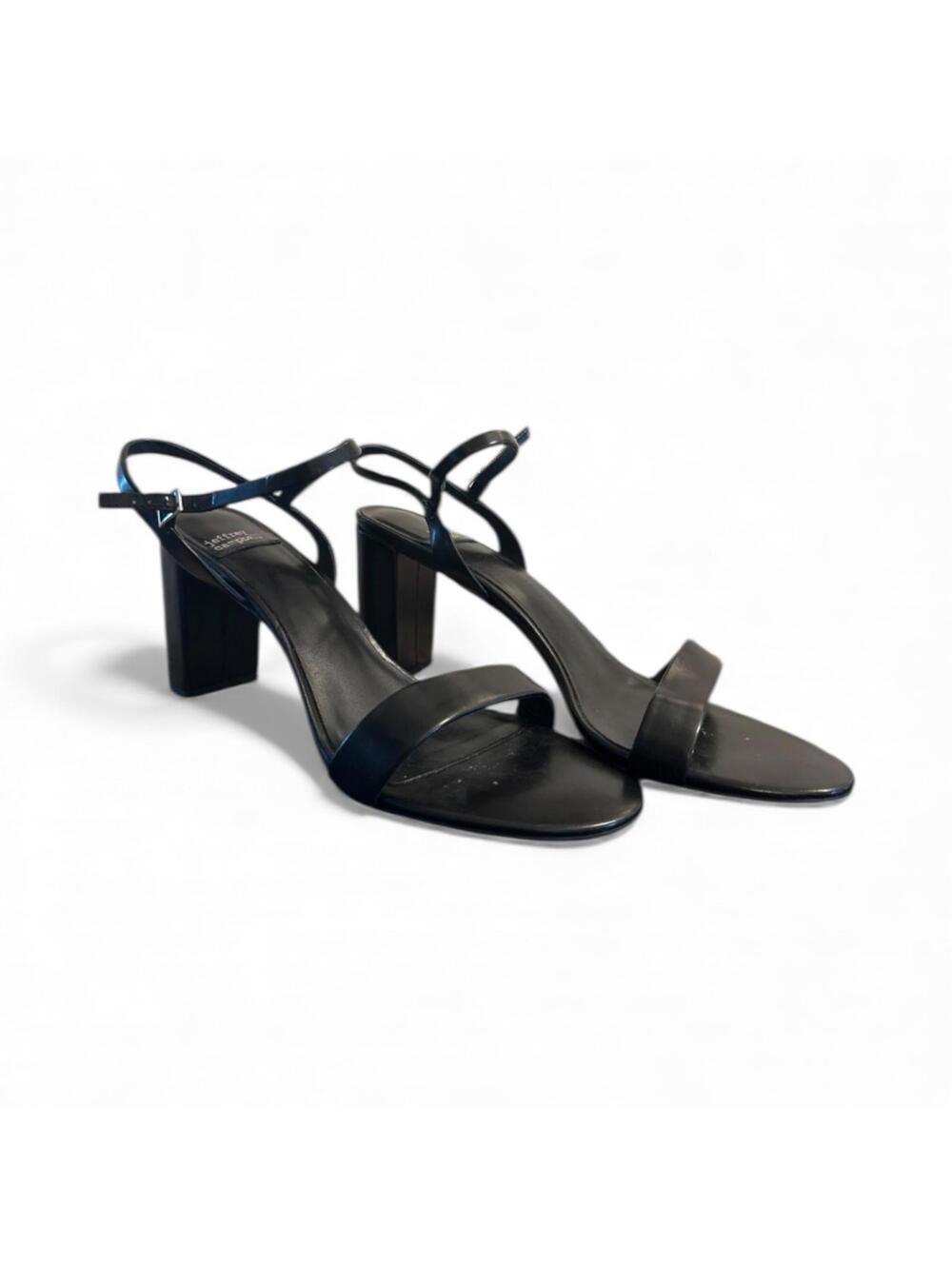 Jeffrey Campbell Black Strappy Block Heel Sandals
